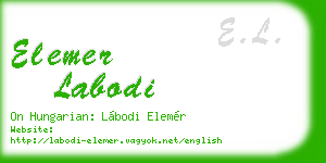 elemer labodi business card